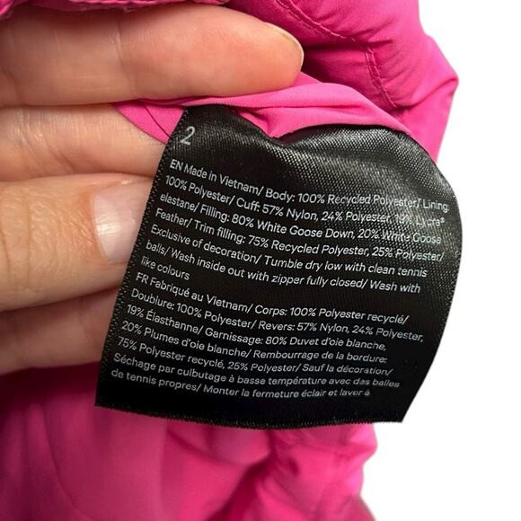 Lululemon Sonic Pink Wunder Puff Cropped Jacket Womens 2 AS IS FLAWED - Picture 5 of 14